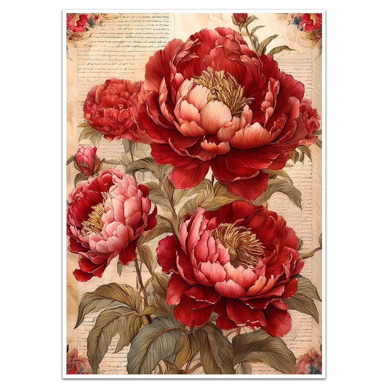 VINTAGE PEONIES - Sincerely Frank Art