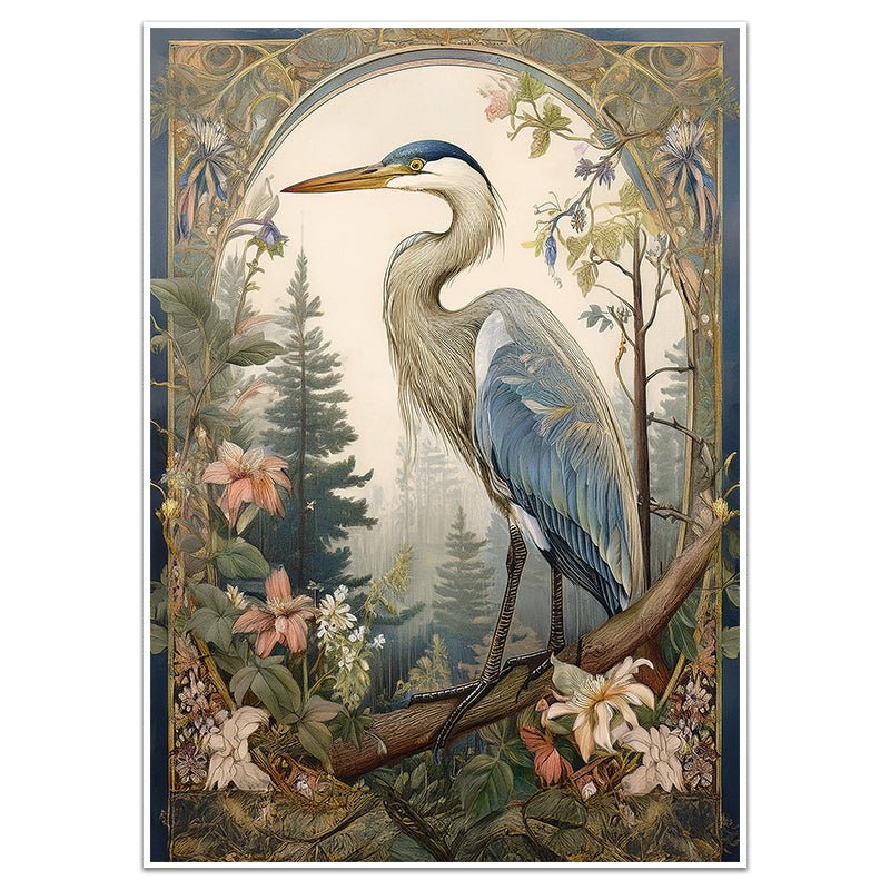 WOODLAND HERON - Sincerely Frank Art