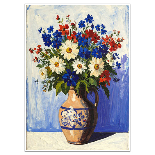 STUDY IN BLUE & RED
