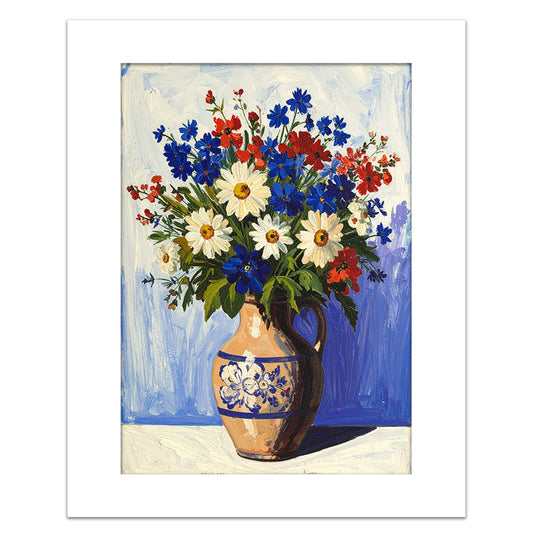 STUDY IN BLUE & RED