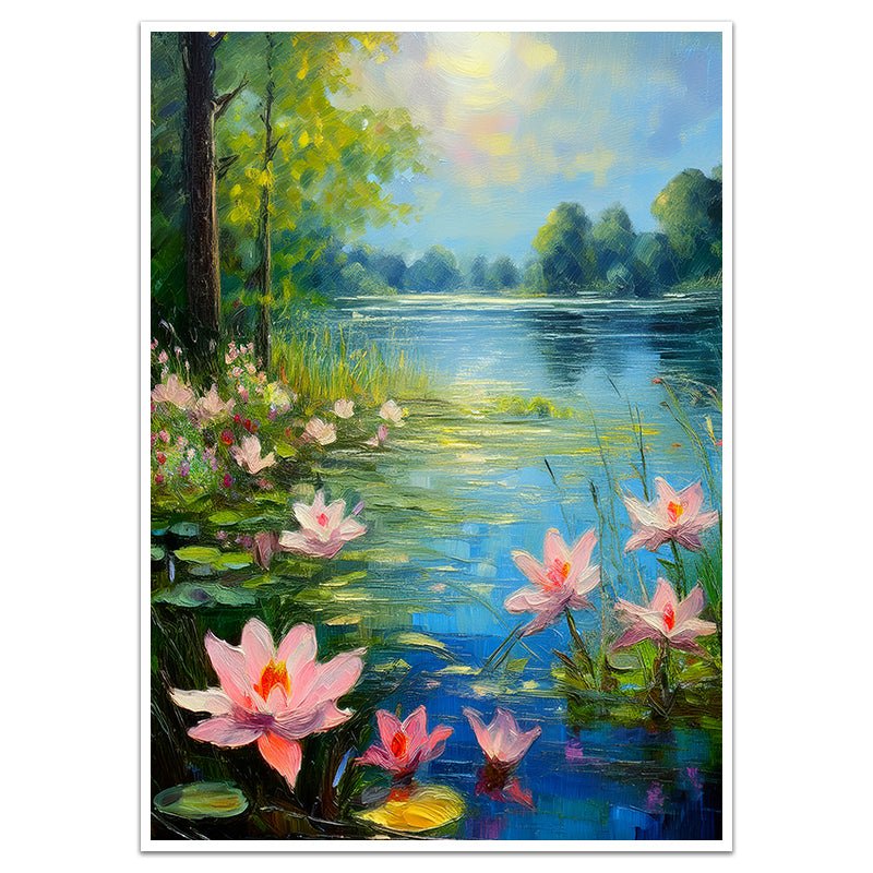 PONDSIDE BLOOMS - Sincerely Frank Art